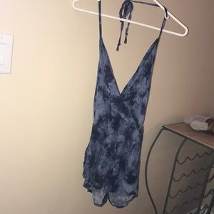 Navy Blue Tie-dye Romper